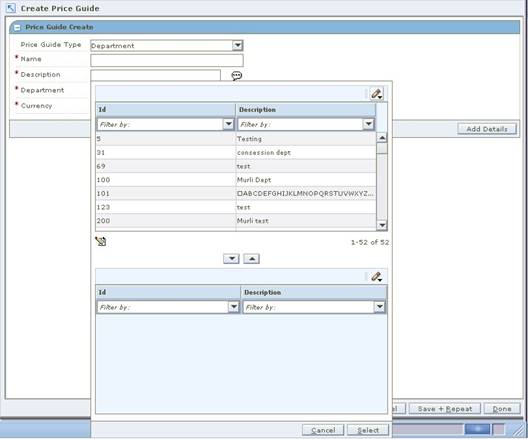 Multi-Select List of Values