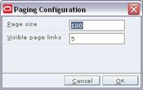 Paging Configuration Window