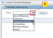 Strategy Maintenance Type Drop-Down List