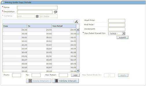 Pricing Guide Copy Details Pane