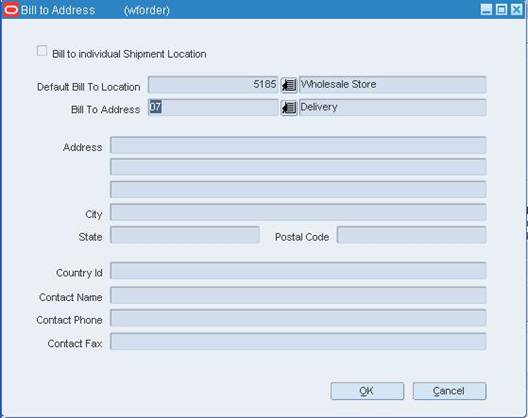 Bill to Address window