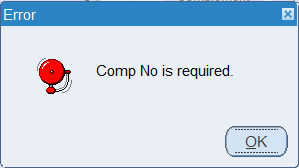 Comp No Required for Exit CNF