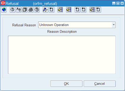 Refusal Reason Select with Unknown Operation