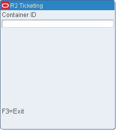 Ticketing (Container) RF screen