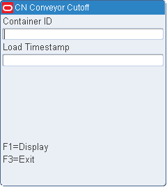 Conveyor Cutoff RF screen