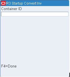 Labeled - Startup Convert (Child Container) screen