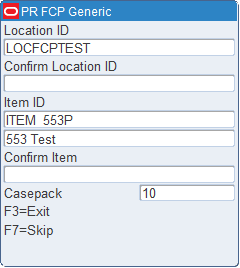FCP Generic - Confirm Location screen