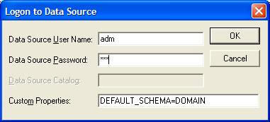 Logon to Data Source Dialog Box