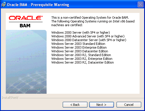 Prerequisite Failure or Warning step