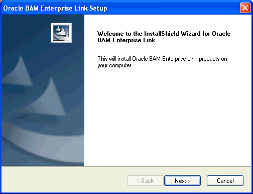 Enterprise Link Welcome screen