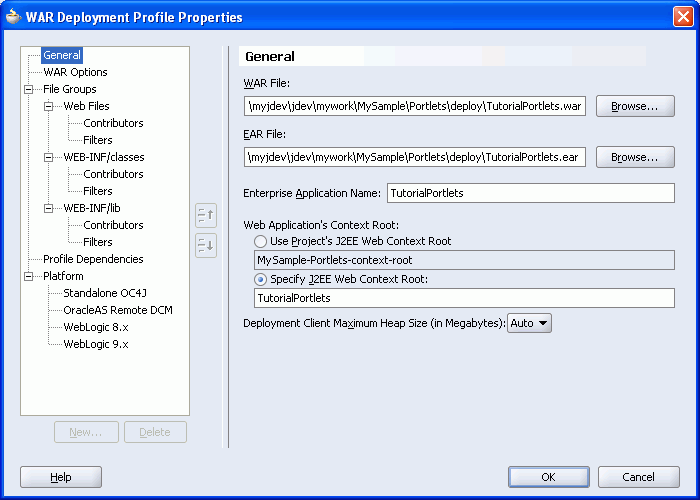 Creating a WAR file