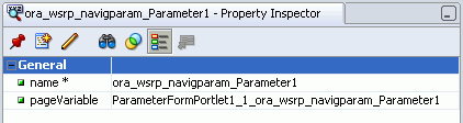Property Inspector - ora_wsrp_navigparam_Parameter1