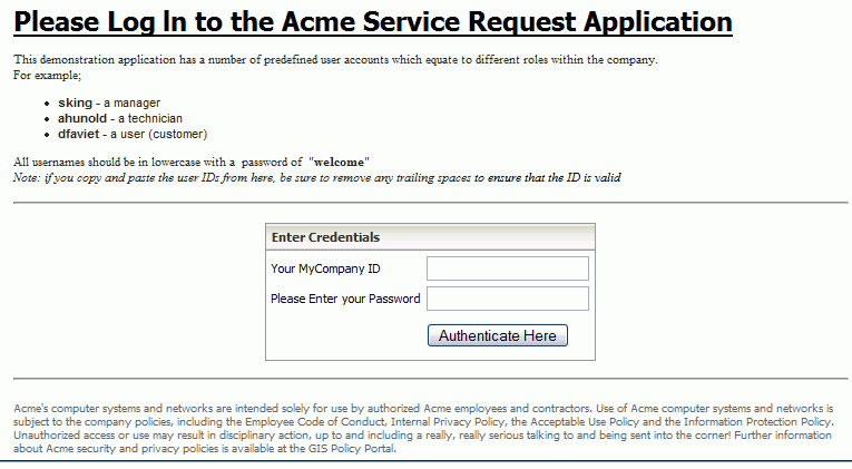 Customized Login Page