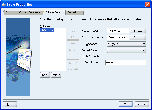 Table Properties