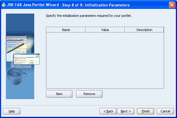 Shows Initialization Parameters page.