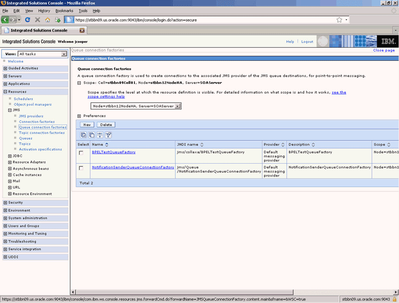 Description of ibmqueueconn.gif follows