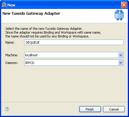 Add adapter dialog box