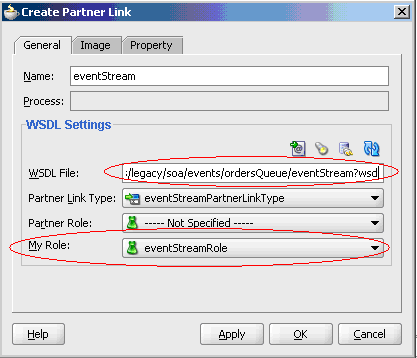 This image shows the WSDL information