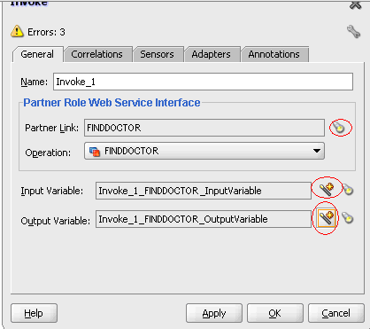 This image shows the Invoke dialog box
