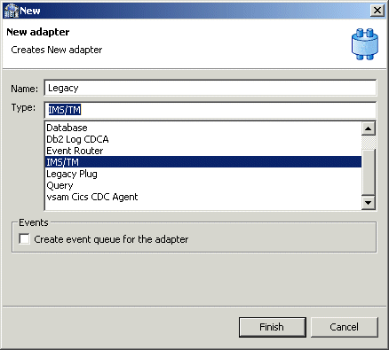 Adding an IMS/TM type adapter