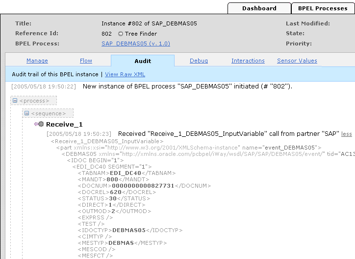 Audit tab