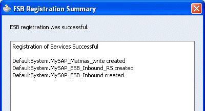 Successful deployment message