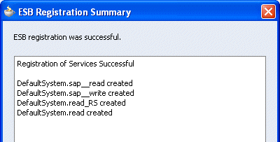 Successful deployment message