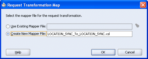 Request Transformation Map dialog box