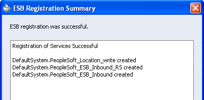 Successful deployment message