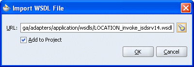 Import WSDL File dialog box