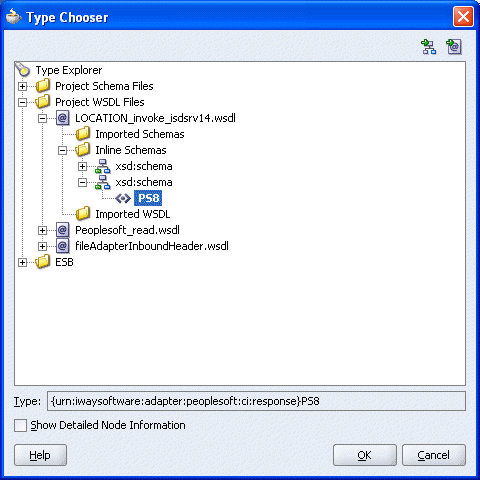 Type Chooser window