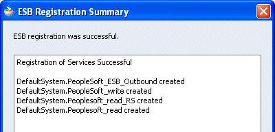 Successful deployment message