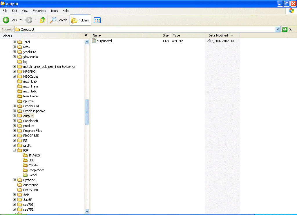 Output folder