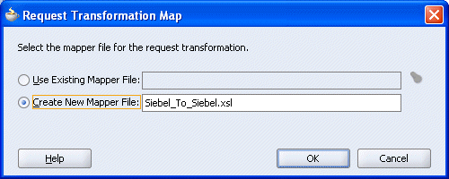 Request Transformation Map dialog box