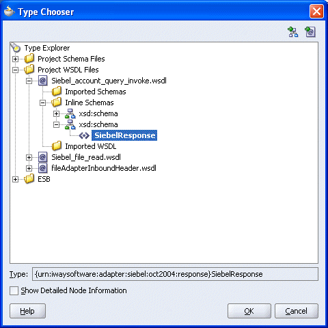 Type Chooser window