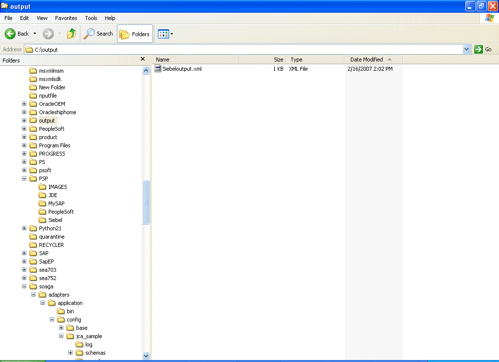 Output location