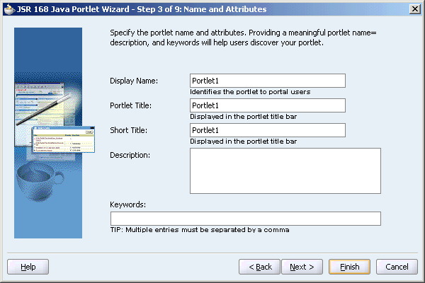 Shows Name and Attribution page.