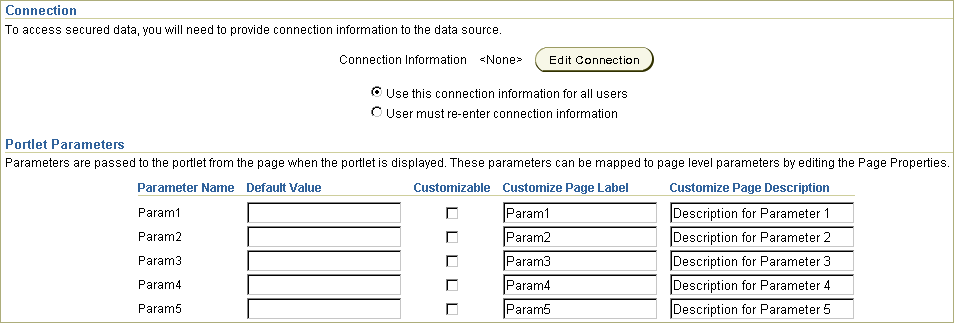 Shows Source tab of OmniPortlet.