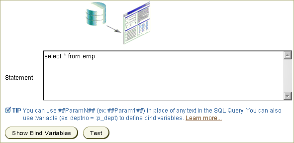 Shows SQL Source tab.