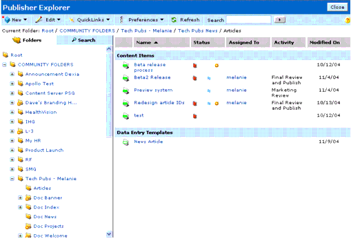 Publisher Explorer