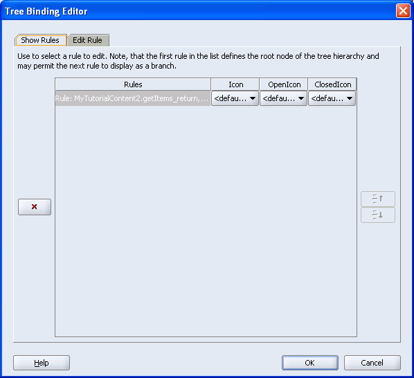 Tree Binding Editor - Show Rules Tab