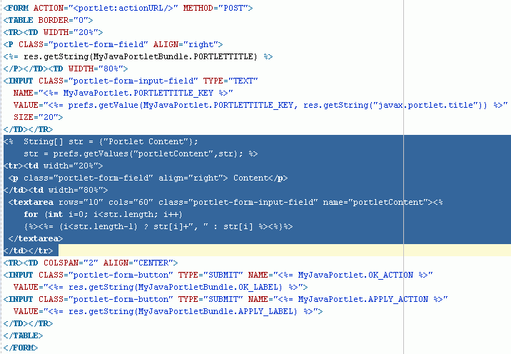 Adding code to edit.jsp