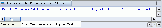 OC4J initialization message