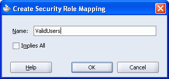Create Security Role Mapping