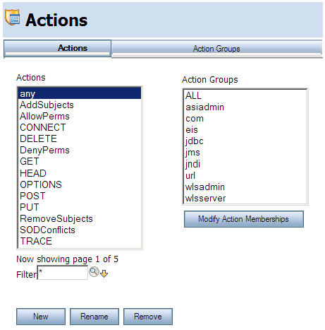 Actions and Action Groups