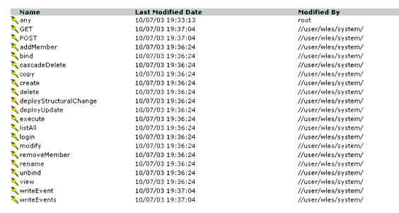 Privilege Representation in the Administration Console