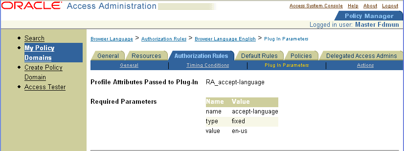 The final policy domain definition.