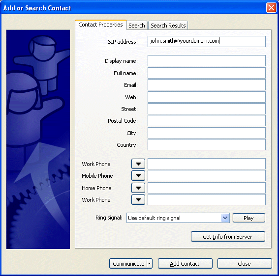Adding an Oracle Communicator Contact