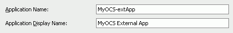 Naming the External Application