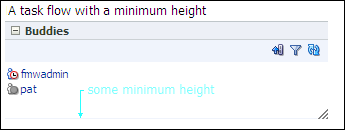 Task flow with minimum height